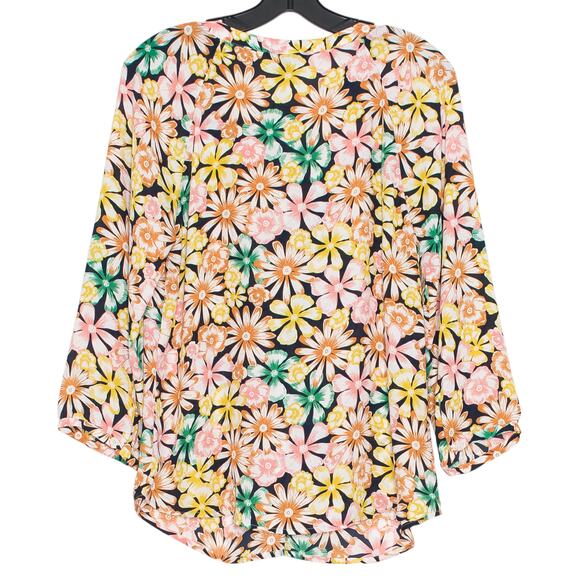 Banana Republic Womens Top Popover Boho Feminine Garden Party Retro Floral Small - Picture 2 of 6